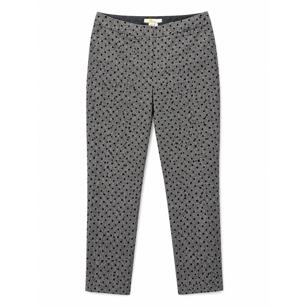 Boden Fawcett‎ Polka Dot Plaid Ankle Pants Womens 6 Wool Blend Lined Chic Office